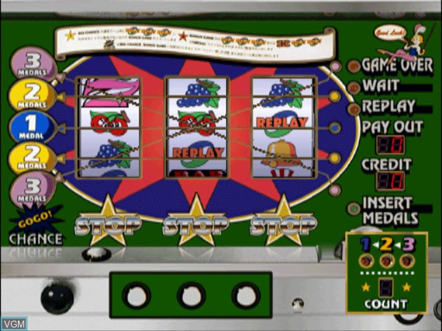 In-game screen of the game Virtua Pachi-Slot VI on Sony Playstation