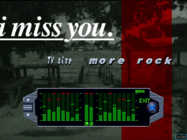In-game screen of the game Disc Station Bessatsu - I Miss You. Tanaka Katsumi on Sony Playstation