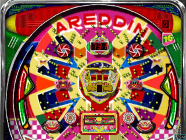 In-game screen of the game Hissatsu Pachinko Station Puchi 2 - Areddin tte Great! on Sony Playstation