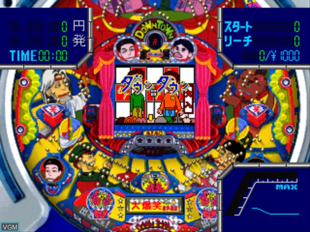 In-game screen of the game Sankyo Fever - Downtown Geki on Sony Playstation