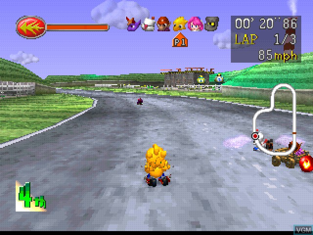 In-game screen of the game Chocobo Collection on Sony Playstation
