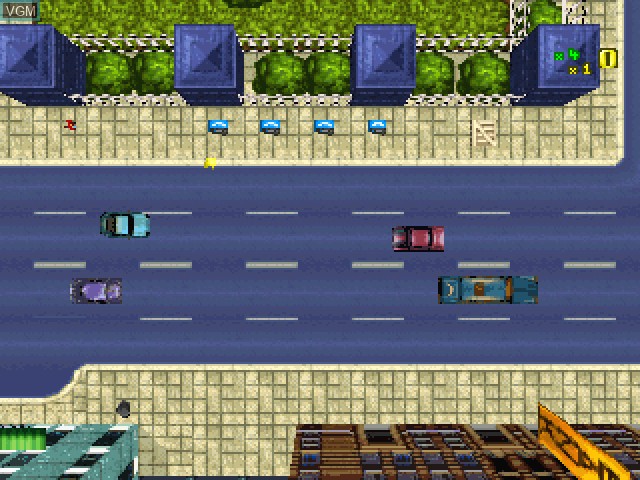 In-game screen of the game Grand Theft Auto - The Director's Cut on Sony Playstation