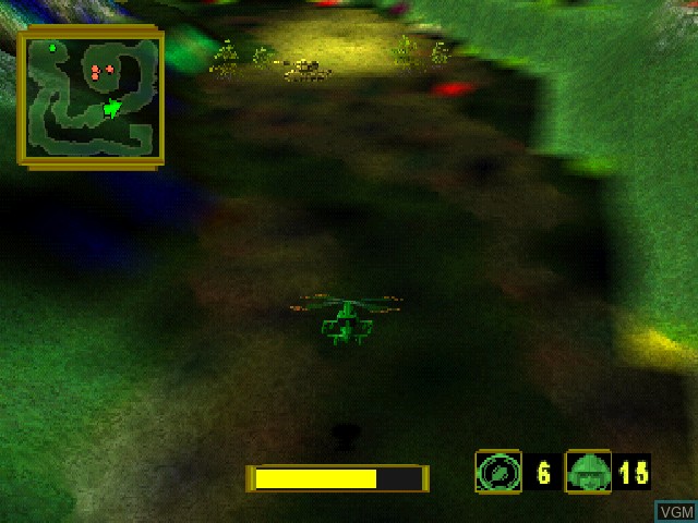 In-game screen of the game King Size - Army Men - Air Attack 2 / Omega Soldier on Sony Playstation