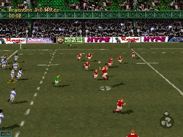 In-game screen of the game Brian Lara Cricket / Jonah Lomu Rugby on Sony Playstation