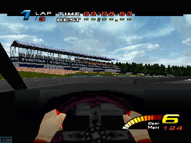 In-game screen of the game TOCA Touring Car Championship on Sony Playstation