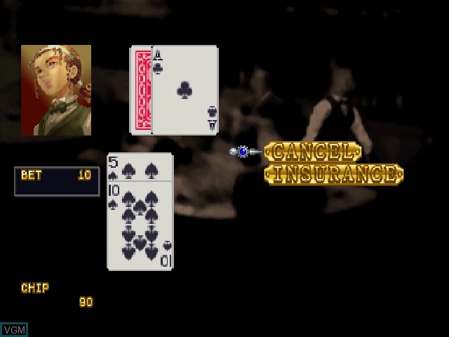 In-game screen of the game Card Games on Sony Playstation