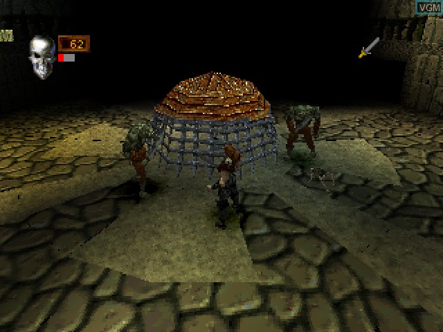In-game screen of the game Deathtrap Dungeon on Sony Playstation
