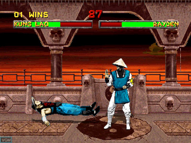In-game screen of the game Mortal Kombat II on Sony Playstation
