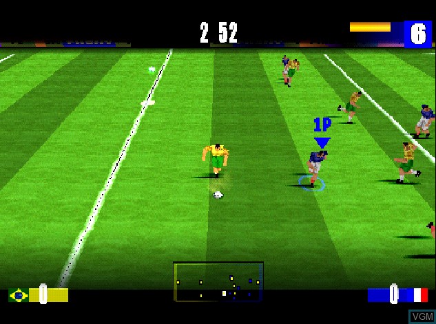 In-game screen of the game Football Madness on Sony Playstation