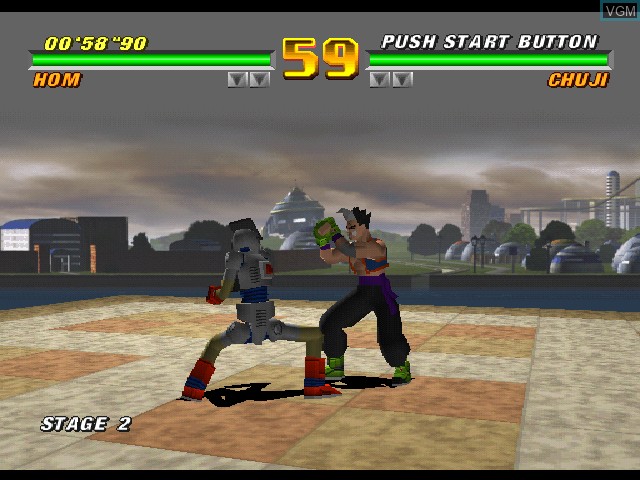 In-game screen of the game Tobal 2 on Sony Playstation