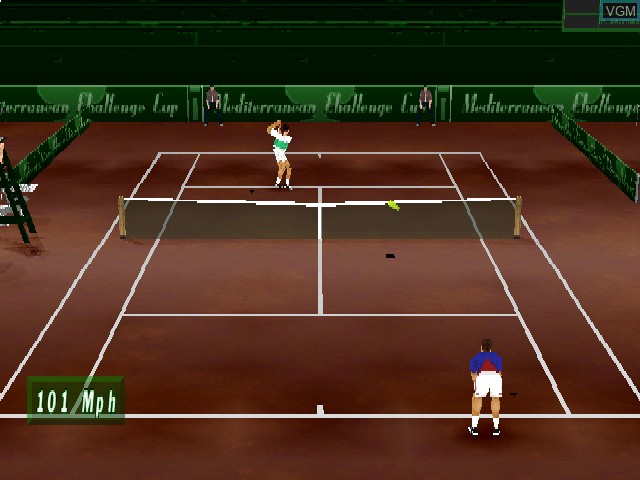 In-game screen of the game Actua Tennis on Sony Playstation