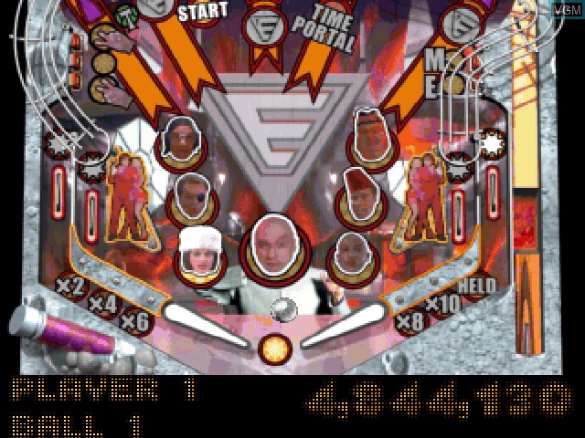 In-game screen of the game Austin Powers Pinball on Sony Playstation
