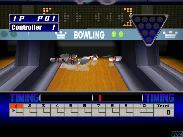 In-game screen of the game Bowling on Sony Playstation