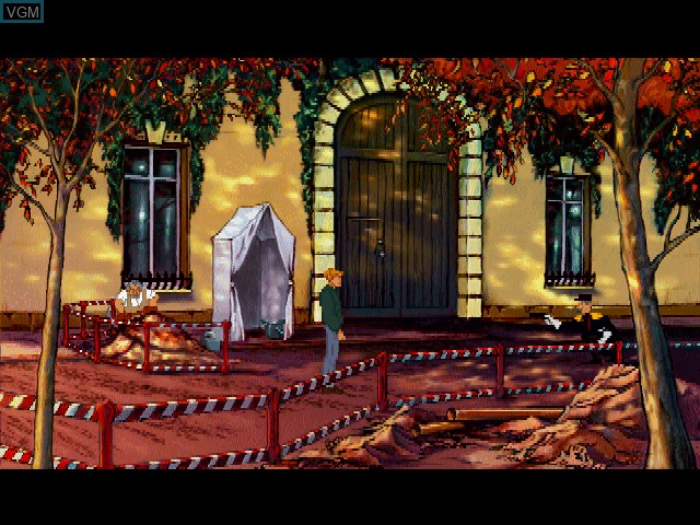 In-game screen of the game Broken Sword - The Shadow of the Templars on Sony Playstation