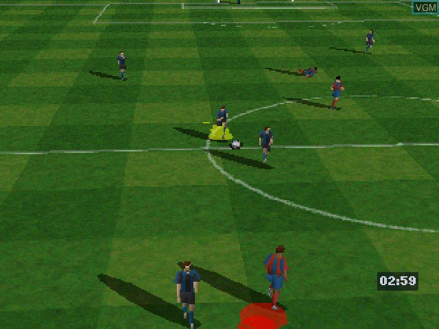 In-game screen of the game Complete Soccer Onside on Sony Playstation