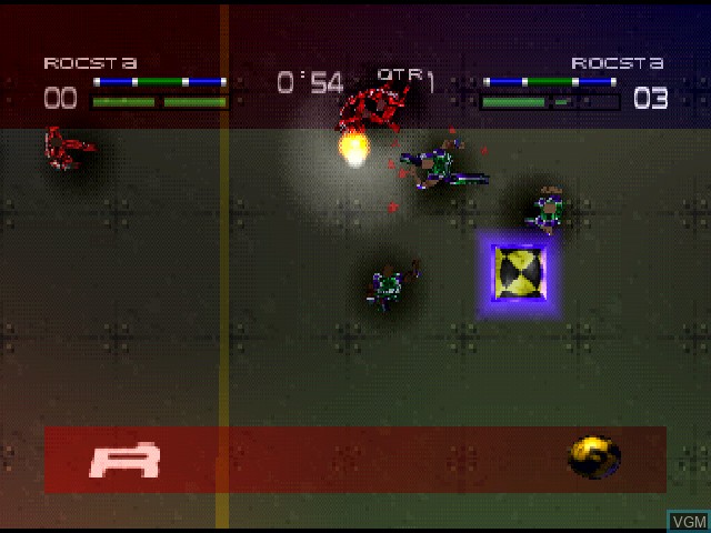 In-game screen of the game Dead Ball Zone on Sony Playstation