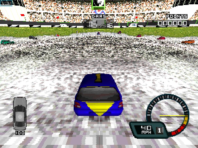 In-game screen of the game Demolition Racer on Sony Playstation