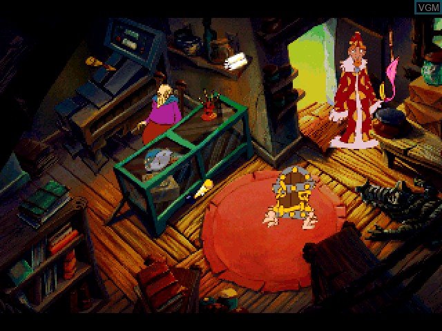 In-game screen of the game Discworld II - Mortality Bytes! on Sony Playstation