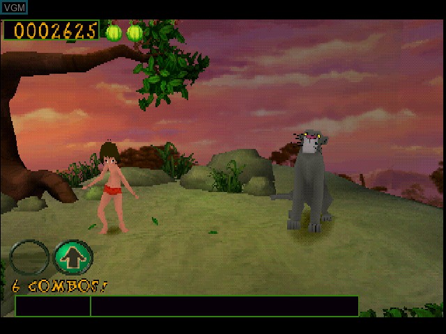 In-game screen of the game Walt Disney's The Jungle Book - Rhythm n' Groove on Sony Playstation