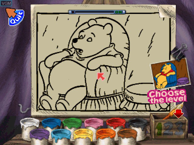 In-game screen of the game Winnie the Pooh - Preschool on Sony Playstation