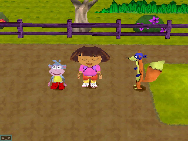 In-game screen of the game Dora the Explorer - Barnyard Buddies on Sony Playstation