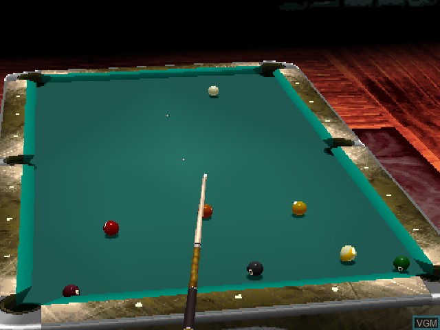 In-game screen of the game Doukyu Re-Mix - Billiards Multiple on Sony Playstation