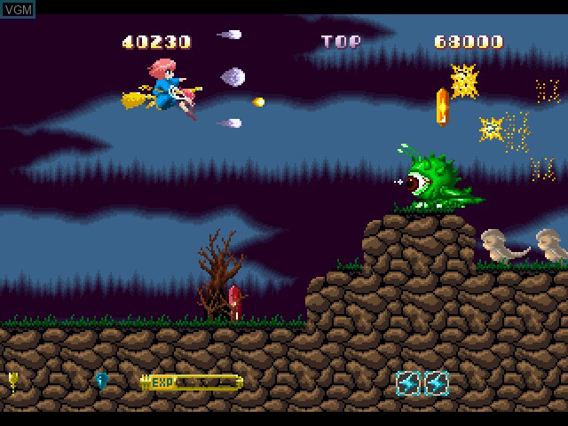 In-game screen of the game Cotton Original on Sony Playstation