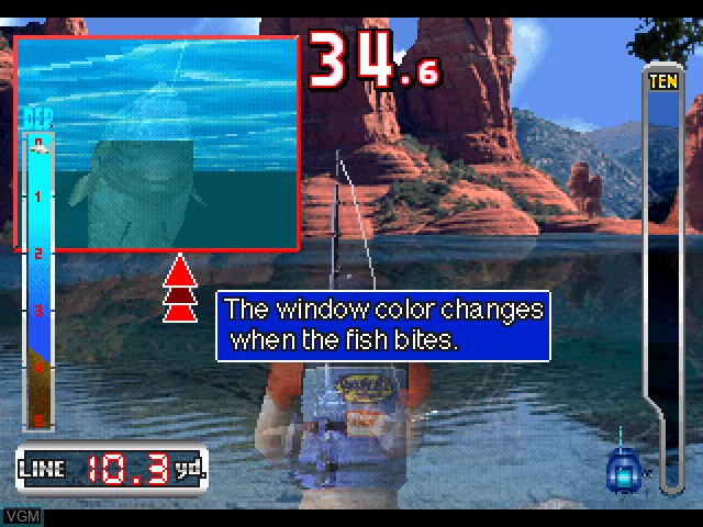 In-game screen of the game Fisherman's Bait 2 - Big Ol' Bass on Sony Playstation