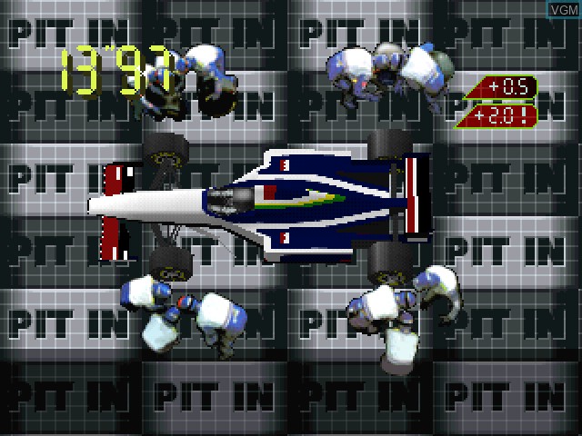 In-game screen of the game Formula Grand Prix - Team Unei Simulation 2 - 1997 Han on Sony Playstation