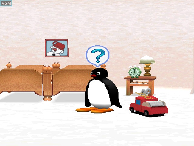In-game screen of the game Fun! Fun! Pingu on Sony Playstation