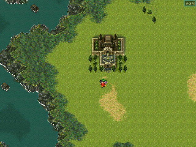 In-game screen of the game Genso Suikoden on Sony Playstation