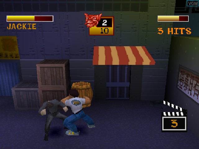 In-game screen of the game Jackie Chan - Stuntmaster on Sony Playstation