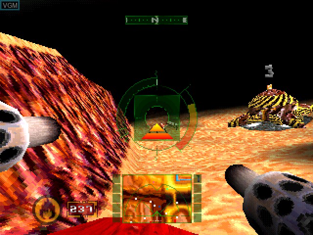In-game screen of the game Machine Head on Sony Playstation