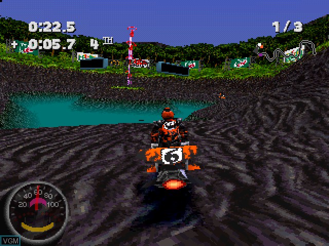 In-game screen of the game Jet Moto 2 on Sony Playstation