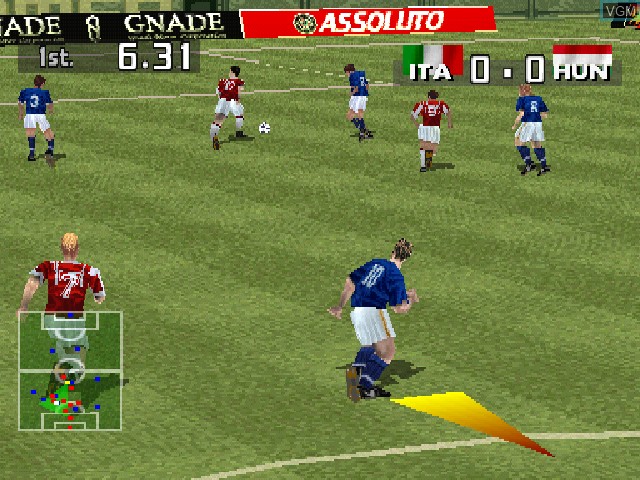 In-game screen of the game Libero Grande on Sony Playstation