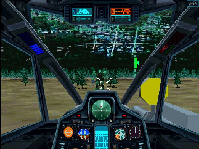 In-game screen of the game Mobile Suit Gundam on Sony Playstation