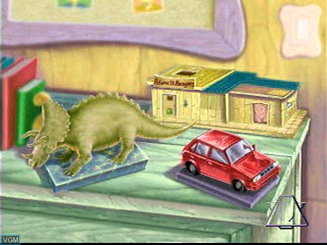 In-game screen of the game A Mars Moose Adventure - Stay & Play 2 - In Mars' Bedroom on Sony Playstation