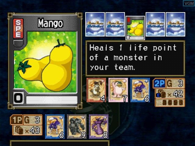 In-game screen of the game Monster Rancher Battle Card - Episode II on Sony Playstation