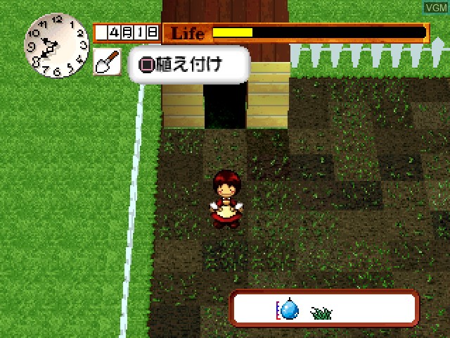 In-game screen of the game My Garden on Sony Playstation