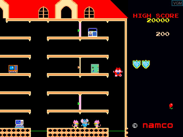 In-game screen of the game Namco Museum Vol. 2 on Sony Playstation