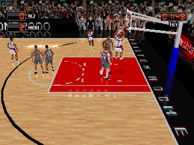 In-game screen of the game NBA In The Zone 2000 on Sony Playstation