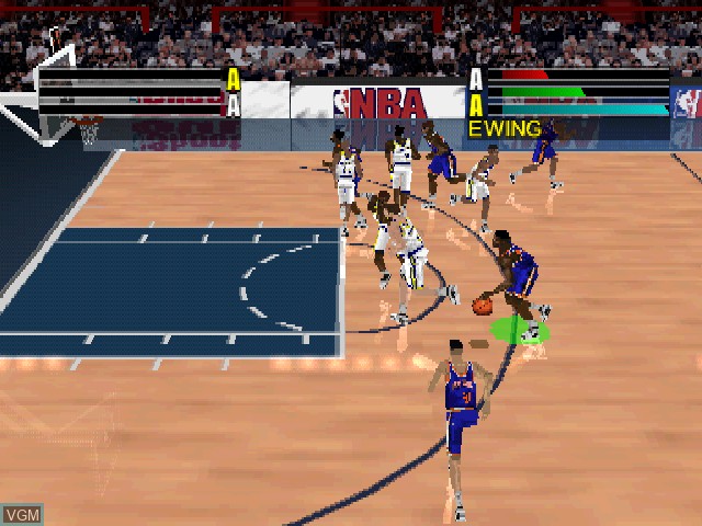 In-game screen of the game NBA ShootOut on Sony Playstation