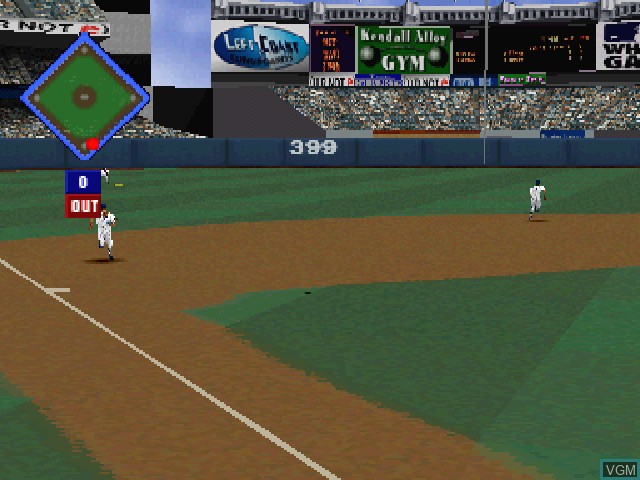 In-game screen of the game MLB 98 on Sony Playstation