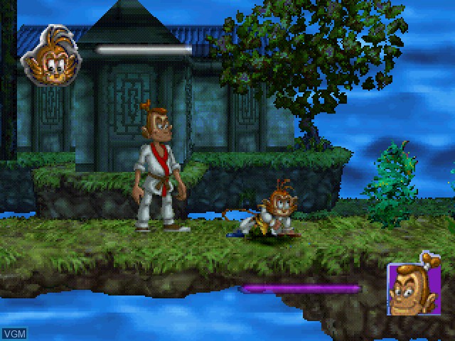 In-game screen of the game Monkey Magic on Sony Playstation