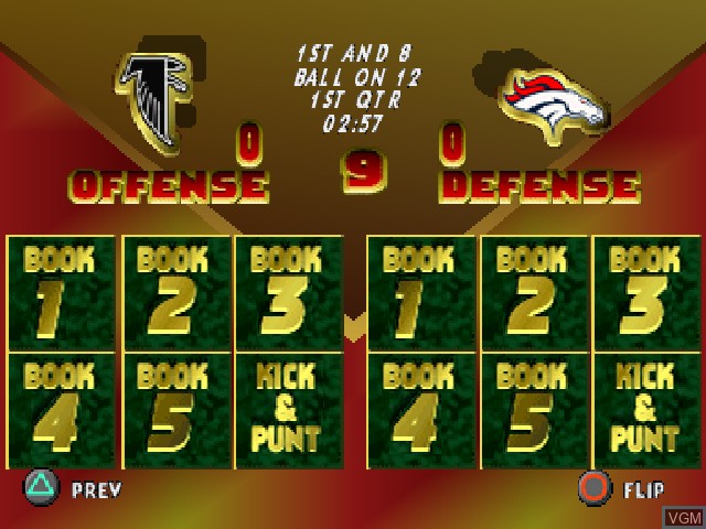 In-game screen of the game NFL Xtreme 2 on Sony Playstation