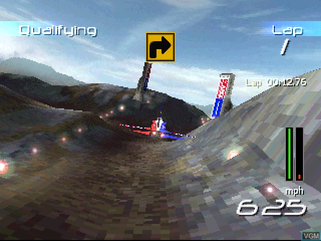 In-game screen of the game NGEN Racing on Sony Playstation