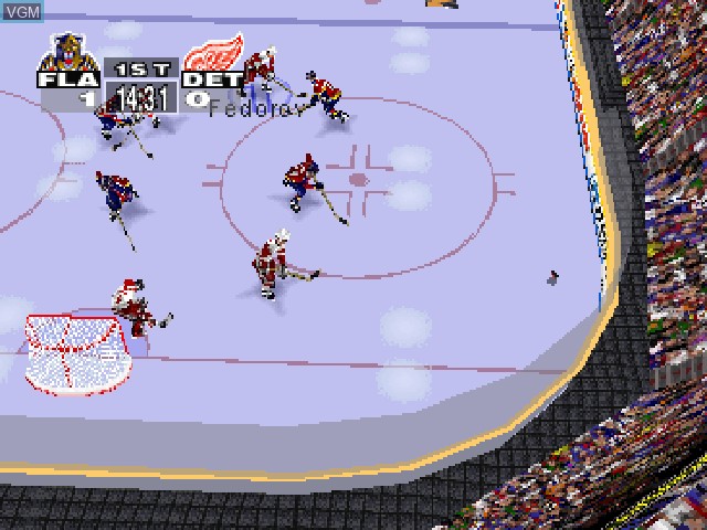 In-game screen of the game NHL Powerplay 98 on Sony Playstation