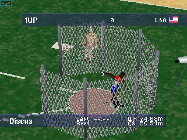 In-game screen of the game Olympic Summer Games - Atlanta 1996 on Sony Playstation