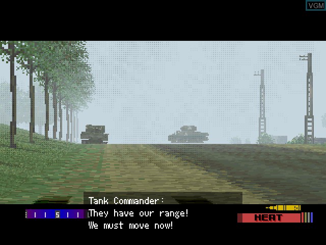 In-game screen of the game Panzer Front on Sony Playstation