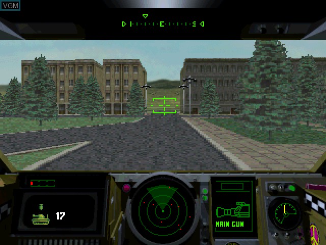 In-game screen of the game Shellshock on Sony Playstation
